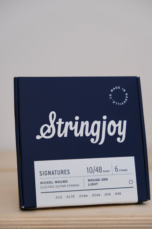 Stringjoy Signatures | Wound 3rd Light Gauge (10-48) Nickel Wound Electric Guitar Strings