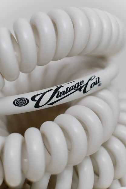Voltage Cable Co. Vintage Coil Instrument Cable 25' - White Straight to Straight Plugs