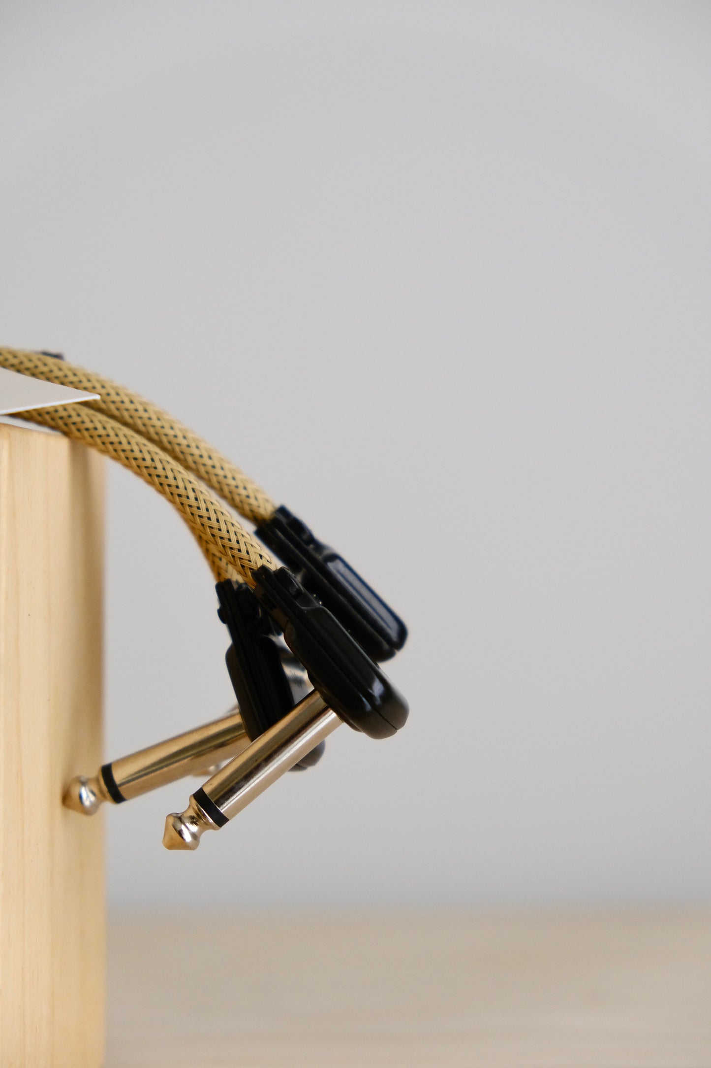 Caulfield Cables 6in Patch Cables (3pack) / Vanilla Sands w/ Black Plugs