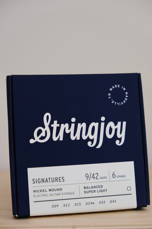 Stringjoy Signatures | Balanced Super Light Gauge (9-42) Nickel Wound Electric Guitar Strings