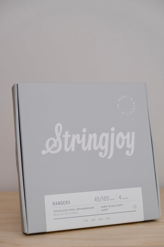 Stringjoy Rangers | Light Gauge (45-105) 4 String Long Scale Stainless Steel Bass Guitar Strings