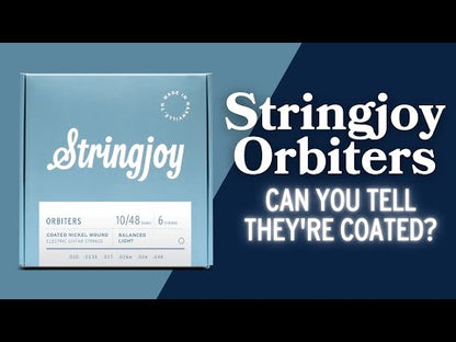 Stringjoy Orbiters | Balanced Light Gauge (10-48) Coated Nickel Wound Electric Guitar Strings